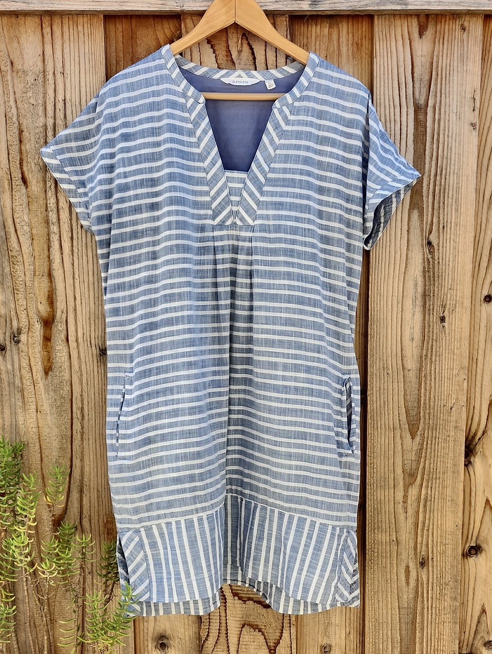 Athleta Stripe 100% Cotton Barbados Dress or Cover Up